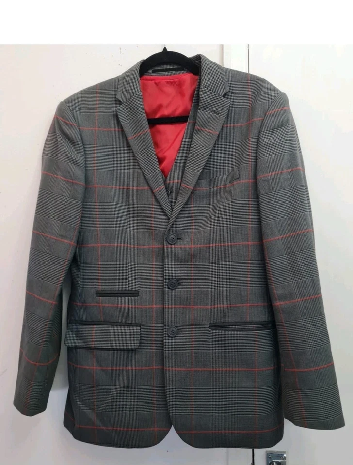Dimensions Corporate Wear Checked Suit Chest Size 36 R Waist 30R Leg 31in(3pcs) - Image 2 of 4