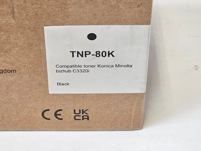 Konica Minolta bizhub C3320i schwarz kompatibel Toner ersetzt TNP80K Box geöffnet