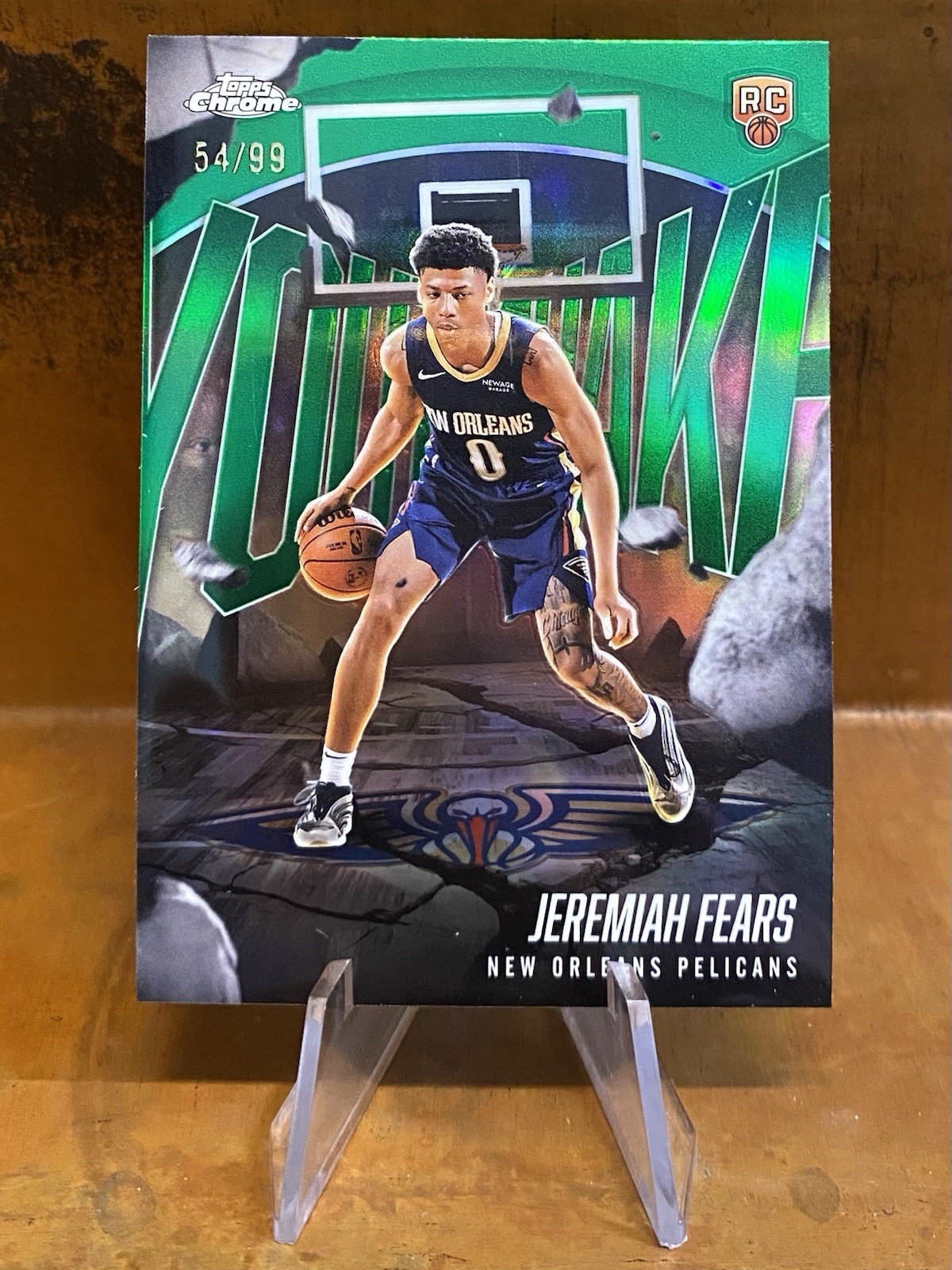 2025-26 Topps Chrome JEREMIAH FEARS #YQ-7 Youthquake GREEN Refractor /99 SP