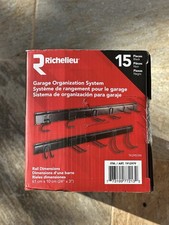 NEW Richelieu 15 Piece Garage Wall Mount Organization System w/4 Rails 11 Hooks
