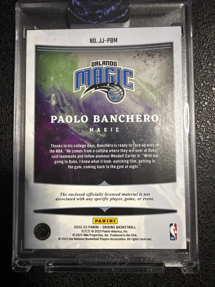 2022-23 ORIGINS PAOLO BANCHERO JUMBO JERSEY PATCH RC ROOKIE /35 SN SP Magic - Image 3 of 4