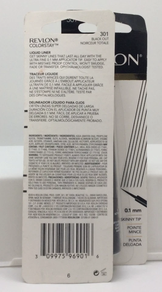 NEW Revlon ColorStay COLOR STAY Skinny Liquid Liner - 301 Blackout 🔥PACK OF 2🔥 - Image 2 of 2