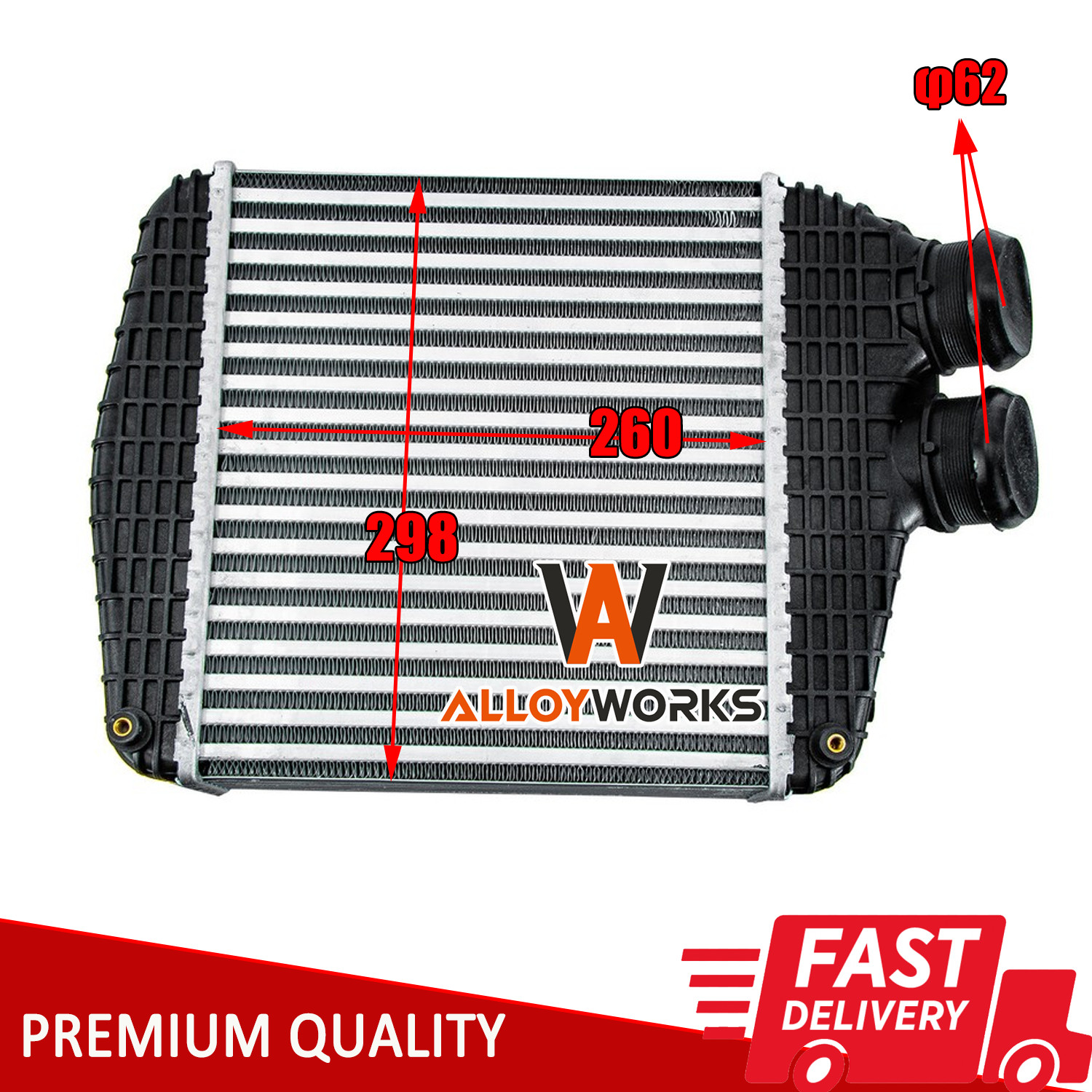 Right Intercooler For 14-20 Maserati Ghibli Levante Quattroporte V6 3.0/3.8L