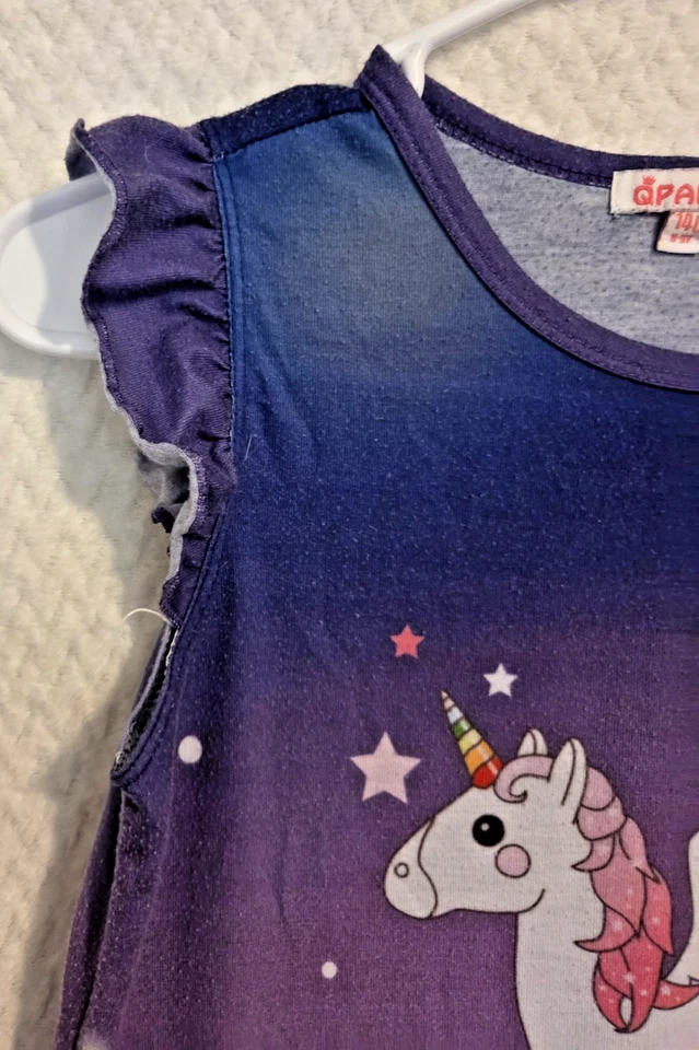 女童睡衣衬衫紫色 9 10 码 — 第 4/4 张图片