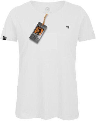 BAC TW043 Damen Bio-Baumwolle Basic T-Shirt COMPANIEER Weiß Weiss Organic Girlie