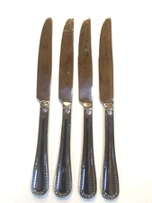 Oneida CIRCA Dinner Knives Glossy Rope Outline Round Tip Stainless Flatware