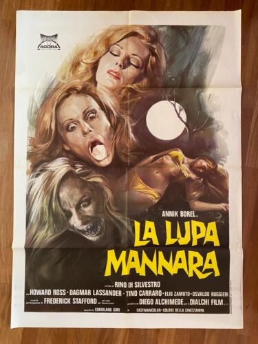 G,MANIFESTO 2F,LA LUPA MANNARA LICANTROPO 1976,BOREL LASSANDER ROSS,DI SILVESTRO