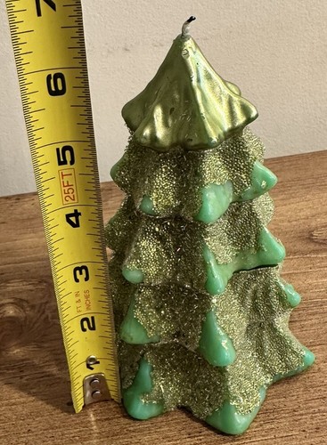 "Vela Pottery Barn Green Winter Tree 6"" - encendida una vez quemada por menos de un minuto" - Imagen 3 de 6