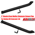 3" Mandrel Bent Muffler Eliminator Exhaust Pipe Suit Holden RG Colorado 2.8L HOT