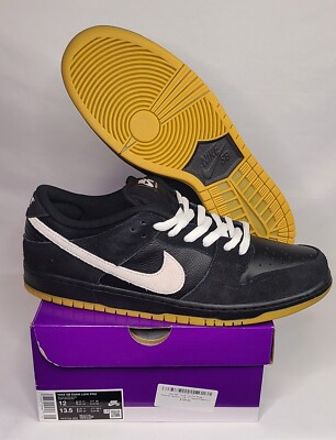Nike SB Dunk Low Pro Black White Black Gum | Mens Sz 12 | NEW 2025 Suede Leather