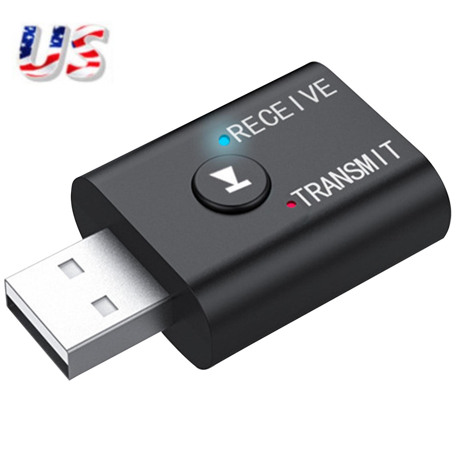 2-in-1 Bluetooth 5.0 USB Audio Transmitter Receiver for TV PC Car AUX Adapter