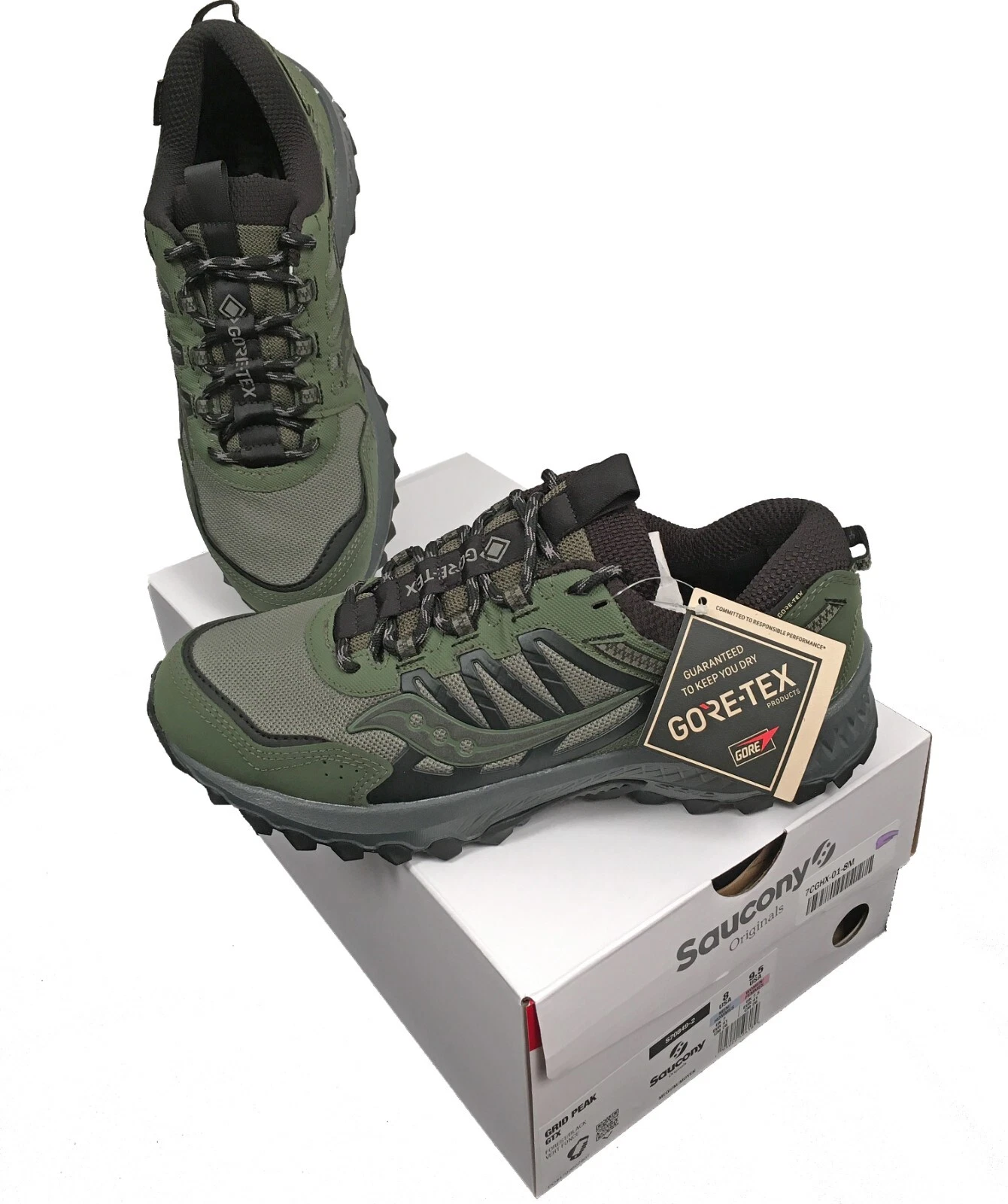 NEW Saucony Grid Peak GTX Gore-Tex® Trail Running Shoes! Green Black S70849-2
Opens in a new window