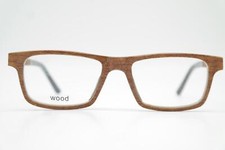 Glasses Wood 6085 Brown Silver Black Oval Eyeglass Frame New