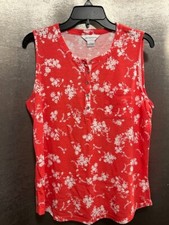 Liz Claiborne women's split neck sleeveless tank top. Size Large