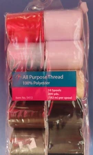 ALLARY All Purpose  100% Polyester Thread Package of 10 Assorted Colors #5413
