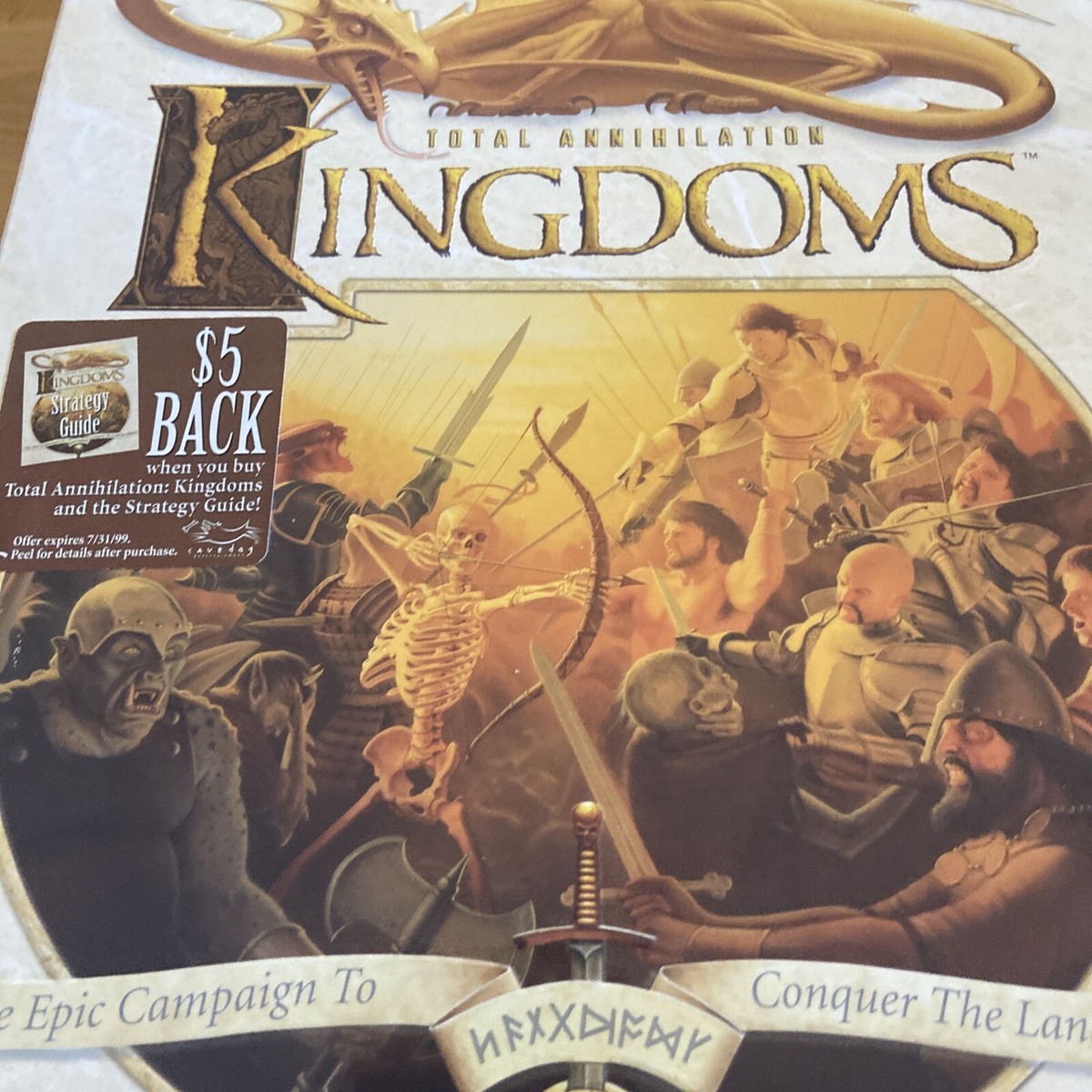 Total Annihilation Kingdoms Big Box PC CD Rom Windows 95/98