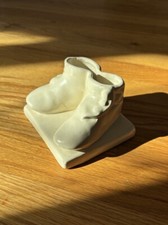 Vintage Haeger Potteries ceramic baby shoe planter