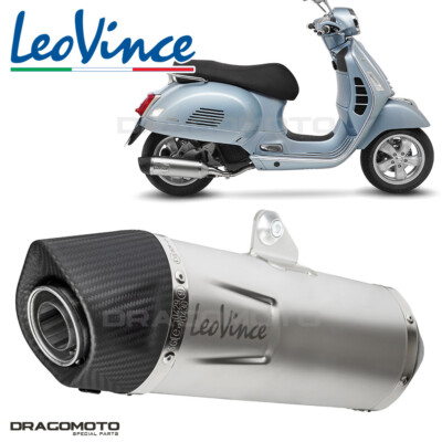 VESPA GTS 125 IGET ABS Super Tech 2021-2024 Auspuff Leovince LV One Evo Zugel...