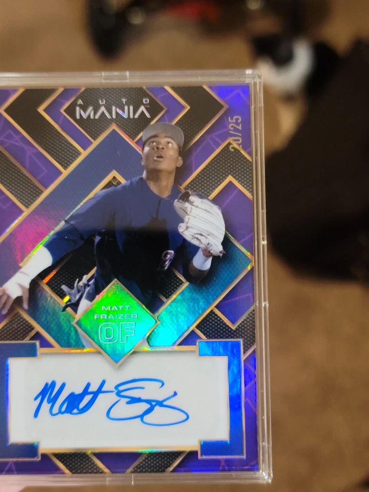 Matt Fraizer 2023 Wild Card PURPLE Square Rainbow Auto #D /25 PIRATES PROSPECT - Image 2 of 3