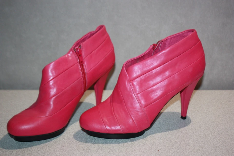 UN UNITED NUDE Escarpins Bouts Ronds Cuir Rose Fuchsia T 38 TBE - Photo 2/4
