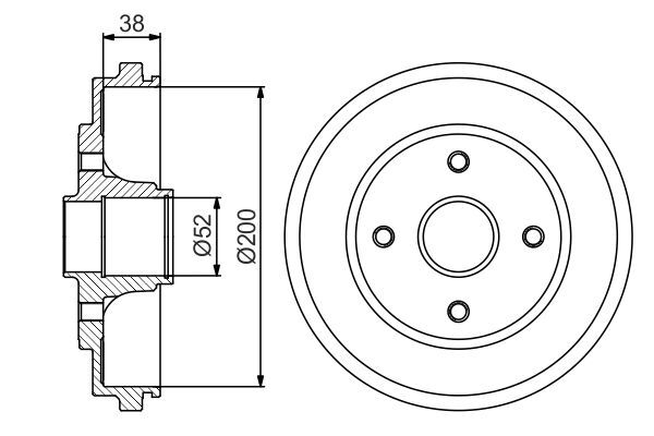 2X Bosch 0 986 477 229 Bremstrommel FüR Opel-image