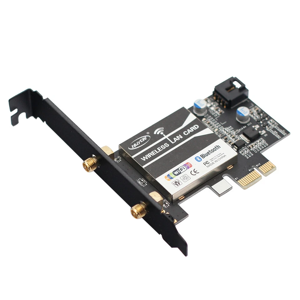 Atheros QCA61x4A QCNFA344A Dual Band AC WiFi BT 4.0 PCI E 1X Desktop Adapter - Image 3 of 4