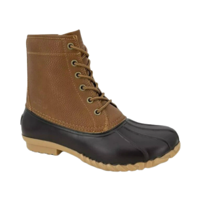 JBU Duck Boots Mens 8 M Maine Waterproof Tan Faux Fur Lined Lace Up Shoes NWB JBU Maine Waterproof Duck Boots Mens 8M Black Faux Fur Lined  main image 3