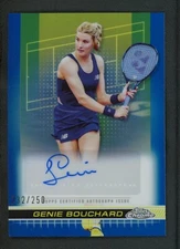 2024 GENIE BOUCHARD 232/250 AUTO TOPPS CHROME REFRACTOR BLUE  AUTOGRAPHS