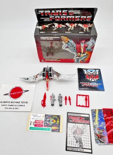 1985 Swoop Complete With Box & Booklet G1 Transformers Dinobot Figure