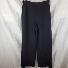 St. John Basics Black Heavy Knit Elastic Waist Pants SIZE 10 MADE IN USA