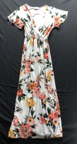 Minette Womens Maxi Dress Size Large Floral Print 