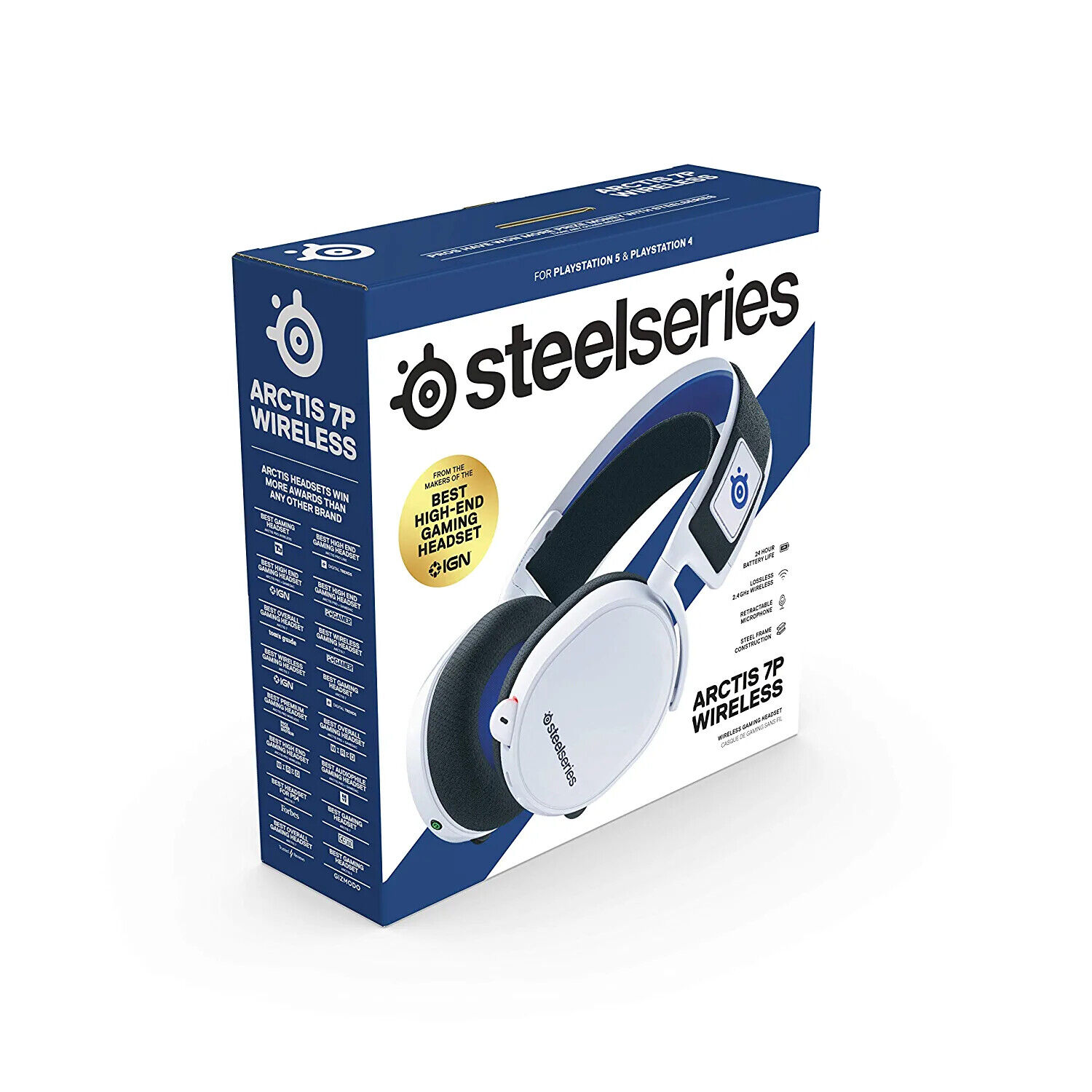 SteelSeries Arctis 7P Wireless Lossless 2.4 GHz Gaming Headset PS5 ...