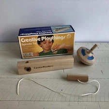 Rare Vintage 1970’s Creative Playthings Spindle Top Wood Toy - Made In USA