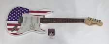 CHITARRA ELETTRICA CHARLES WESLEY GODWIN FIRMATA BANDIERA USA AUTOGRAFATA JSA COA