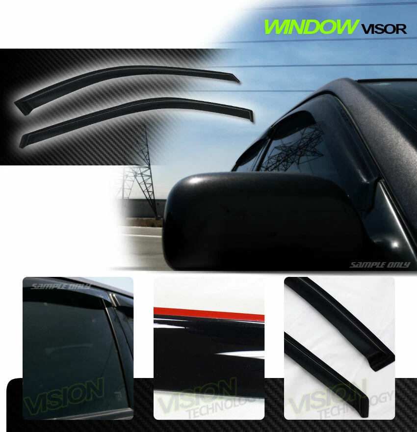 Дефлекторы козырька окна противодымный козырек защита от дождя/ветра для 96–07 Dodge Caravan 2 шт. - Изображение 2 из 2