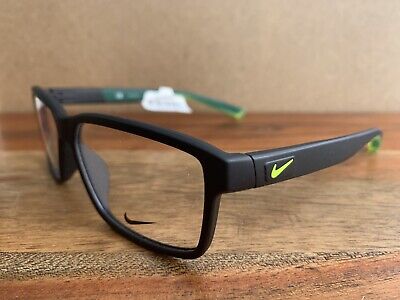 NEW Nike 7092-001 Matte black volt 57mm Eyeglasses 55-14-140 eBay