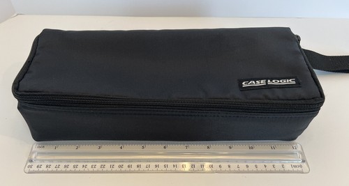 Case Logic 15 Cassette Tape Carrying Case Strap Storage Holder Bag Black Vintage - Picture 10 of 15