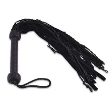 Handmade Genuine Cowhide Leather Flogger | 24 Tails with Braided Handle Role
