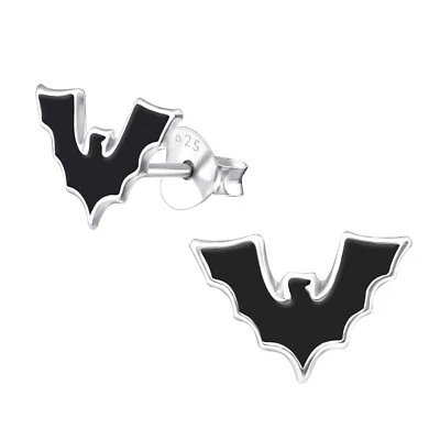 Fledermaus Kinder Ohrringe 925 Silber für Mädchen Ohrstecker Schmuck Geschenk - Bild 1 von 4