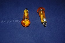 5 Pcs 220V AC 10mm Yellow Mini Plug in LED Pilot Lights Fresnal Dome Cap