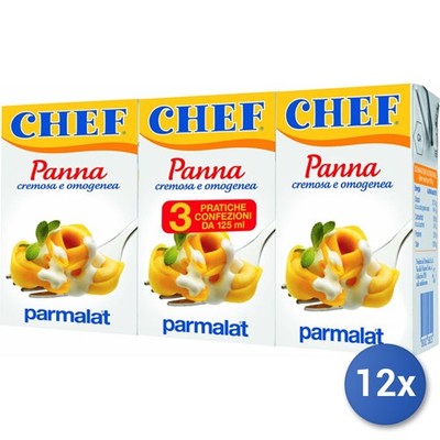 12x Multipack Sahnekännchen Parmalat Chef ML 125X3