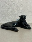 Vintage Frankoma Pottery Black PUMA Laying Down No. 116 Figurine Free Shipping