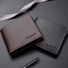 Men  s Slim Leather Wallet   Thin Bifold Card Holder