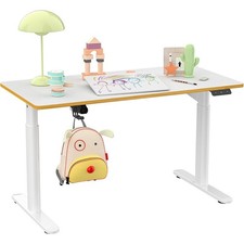 Scrivania Per Bambini SK1W-1152-EU, Altezza Regolabile Elettrica, Bianca - B