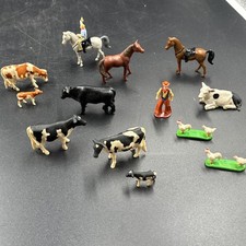 Vintage Ertl Farm Country 1/64 Horses, Cowboys Cows Chickens Western Diorama