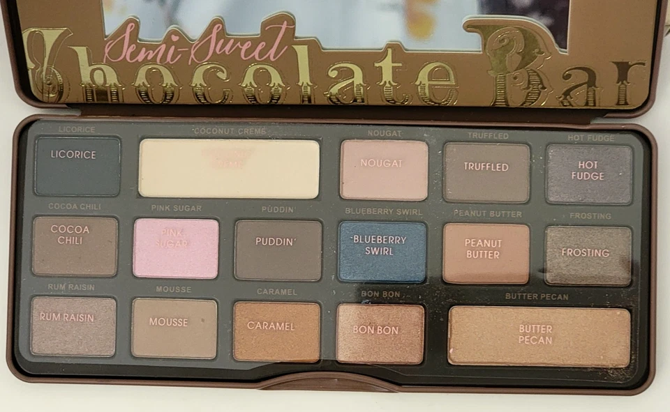 TOO FACED Semi-Sweet Chocolate Bar Eyeshadow Collection 16 Shades - Image 3 of 4