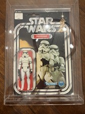 VINTAGE STAR WARS 1977 STORMTROOPER 12 BACK B SW12B MOC With Acrylic Case