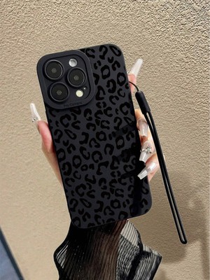 Stoßfeste Handyhülle Leopardenmuster schwarz mit präzisen Ausschnitten für alle Modelle
