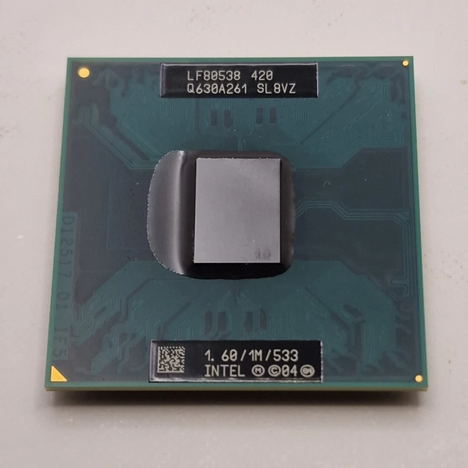 Intel Celeron M 420 SL8VZ 1.6ghz/1M/533 Socket M Laptop CPU Processor 2004 - Image 2 of 4