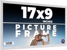 17x9 Frame White Wood Picture Photo Frame with UV Acrylic and Acid Free Backing